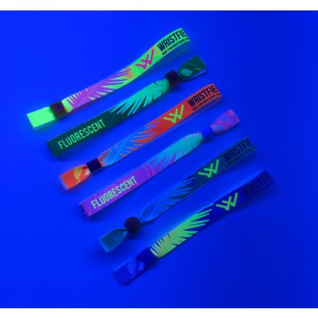 Braccialetti Tessuto - (15x340mm, stampa full color FLUO su un lato) - con chiusura in alluminio