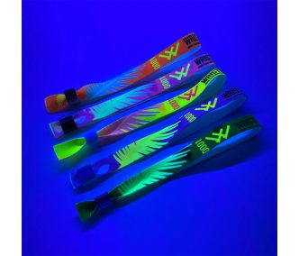   Braccialetti Tessuto - (15x340mm, stampa full color FLUO su un lato con dati variabili) - con chiusura in alluminio