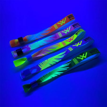 Braccialetti Tessuto - (15x340mm, stampa full color FLUO su un lato con dati variabili) - con chiusura in alluminio