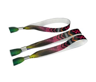   Braccialetti Tessuto - (15x340mm, stampa full color su un lato, dati variabili) - con chiusura in alluminio