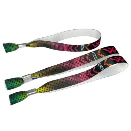 Braccialetti Tessuto - (15x340mm, stampa full color su un lato, dati variabili) - con chiusura in alluminio