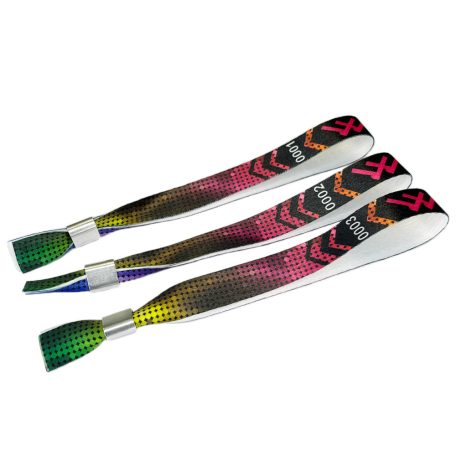 Braccialetti Tessuto - (15x340mm, stampa full color su un lato, dati variabili) - con chiusura in alluminio