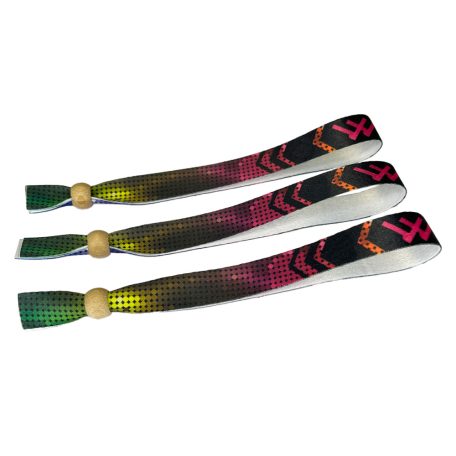 Braccialetti Tessuto - (15x340mm, stampa full color su un lato) - con chiusura bamboo riutilizzabile