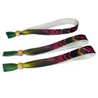 Braccialetti Tessuto - (15x340mm, stampa full color su un lato) - con chiusura bamboo riutilizzabile