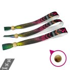 Braccialetti Tessuto - (15x340mm, stampa full color su un lato, dati variabili) - con chiusura bamboo riutilizzabile