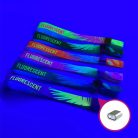 Braccialetti Tessuto Per Bambini - (15x300mm, stampa full color FLUO su un lato) - con chiusura in alluminio 