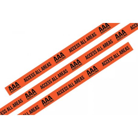 Braccialetti Tessuto - (15x340mm, prestampati full color su un lato) - con chiusura monousabile in plastica  -  AAA - ACCESS ALL AREAS