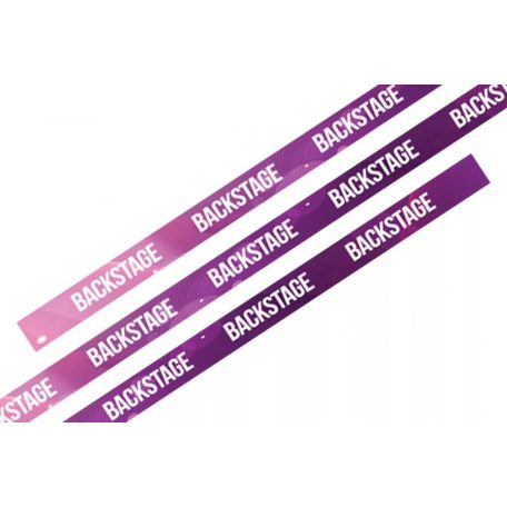 Braccialetti Tessuto - (15x340mm, prestampati full color su un lato) - con chiusura monousabile in plastica - BACKSTAGE