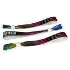 Braccialetti Tessuto - (15x340mm, stampa full color su un lato, dati variabili) - con chiusura riutilizzabile in plastica