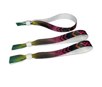   Braccialetti Tessuto - (15x340mm, stampa full color su un lato) - con chiusura riutilizzabile in plastica