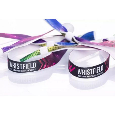 Braccialetti Tessuto - (15x340mm, stampa full color su un lato) - con chiusura riutilizzabile in plastica