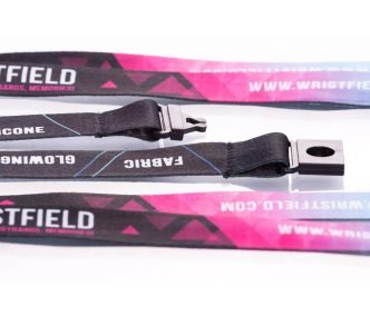   Laccetti Porta Badge Raso 20x900mm - Stampa Digitale - Con sgancio di sicurezza e moschettone