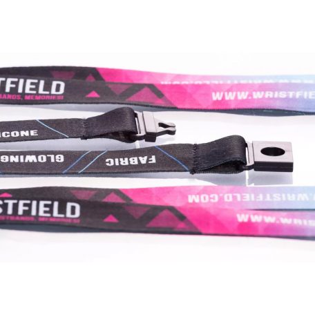 Laccetti Porta Badge Raso 20x900mm - Stampa Digitale - Con sgancio di sicurezza e moschettone