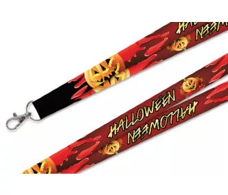   Laccetti Porta Badge Raso 20mm - Prestampati - Halloween Zucche