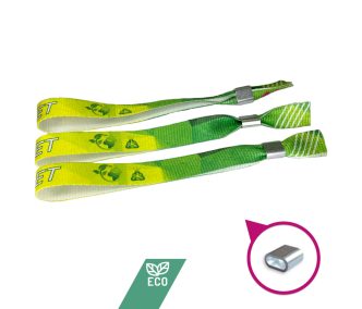   Braccialetto Ecologico - (PET Riciclato, 15x340mm, stampa full color su un lato) con chiusura in alluminio
