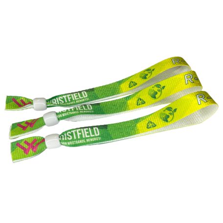 Braccialetto Ecologico - (PET Riciclato, 15x340mm, stampa full color su un lato) con chiusura riutilizzabile in plastica