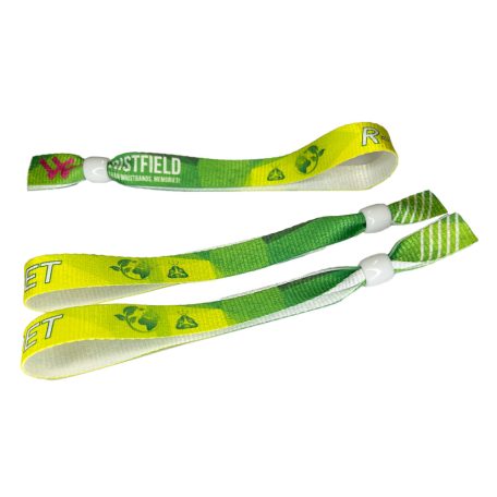 Braccialetto Ecologico - (PET Riciclato, 15x340mm, stampa full color su un lato) con chiusura riutilizzabile in plastica