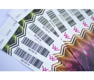 Braccialetti Tyvek 1" -  Full Colour con Codice a Barre