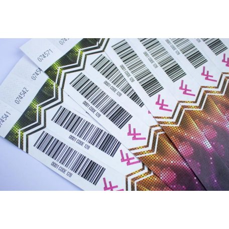 Braccialetti Tyvek 1" -  Full Colour con Codice a Barre