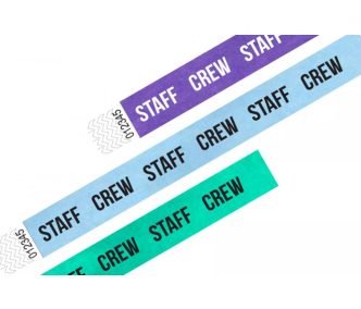 Braccialetti Tyvek 1" Prestampati - STAFF / CREW