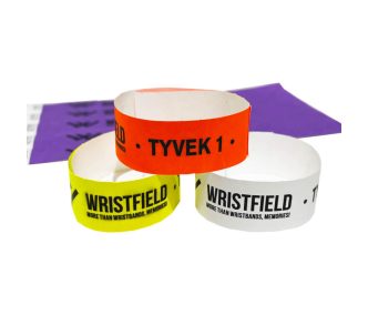 Braccialetti personalizzati Tyvek 1"  - STAMPA NERA