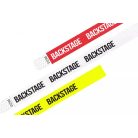 Braccialetti Tyvek 3/4" Prestampati - BACKSTAGE