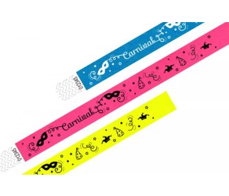 Braccialetti Tyvek 3/4" Prestampati - Carnival