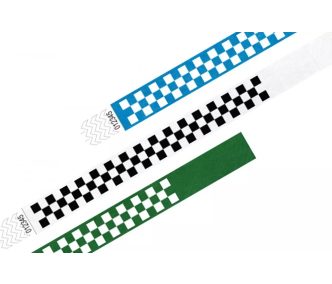 Braccialetti Tyvek 3/4" Prestampati - Scacchiere