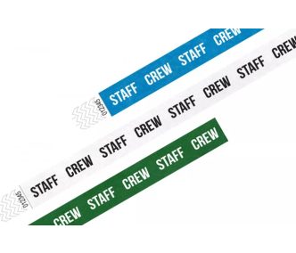 Braccialetti Tyvek 3/4" Prestampati - STAFF / CREW