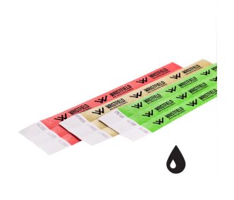   Braccialetti personalizzati Tyvek 3/4" - Stampa a 1 colore NERO 