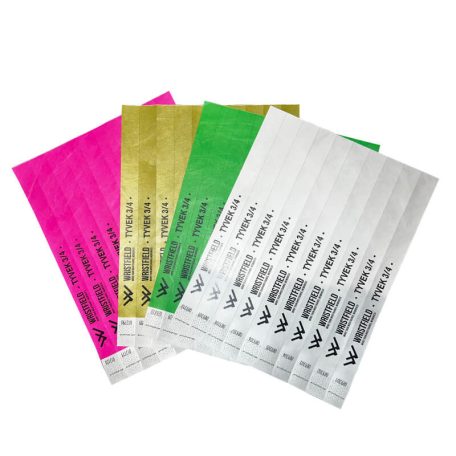 Braccialetti personalizzati Tyvek 3/4" - Stampa a 1 colore NERO 